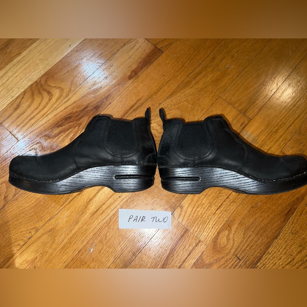 Dansko Frankie Black Oiled Bootie Pair Two - image 1